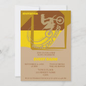 モトクロス イベントのお祝い 誕生日 ご招待 招待状 (正面)