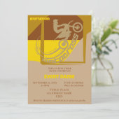 モトクロス イベントのお祝い 誕生日 ご招待 招待状 (スタンド正面)