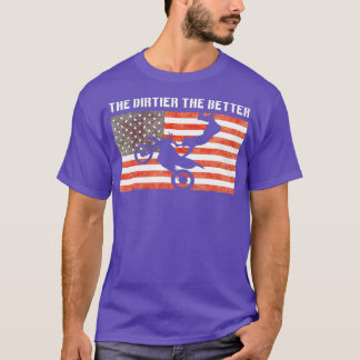 モトクロス エンデューロ ダートバイク ライダー アメリカ国旗 Tシャツ