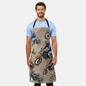 モトクロス・オフ・ロード・アート エプロン (着用した状態)