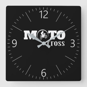 モトクロス スクエア壁時計