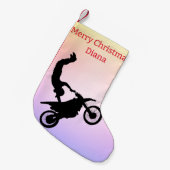 モトクロス スモールクリスマスストッキング (正面 (吊り時))