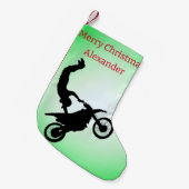 モトクロス スモールクリスマスストッキング (正面 (吊り時))