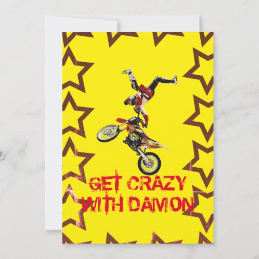 モトクロス スーパークロス モーターバイク 招待状 (裏面)