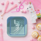 モトクロス・ディルトバイクmoto-x誕生日パーティー ペーパープレート (パーティー)