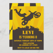 モトクロス バースデーパーティー 招待状 (正面/裏面)