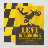 モトクロス バースデーパーティー 招待状 (正面/裏面)