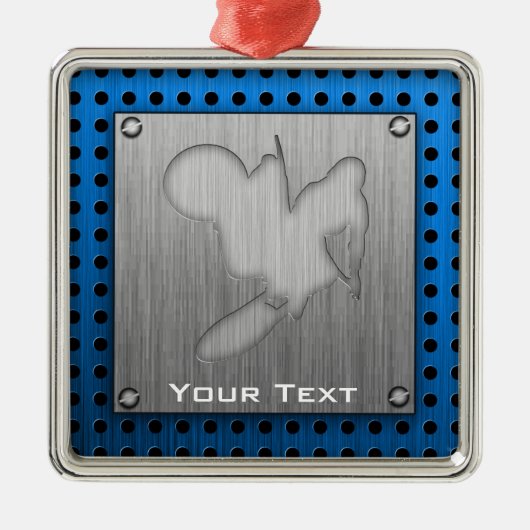 モトクロス; ブラシをかけられた金属一見 メタルオーナメント (正面)