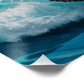 モトクロス・ライダーが波を駆け抜ける ポスター (コーナー)