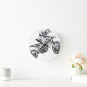 モトクロス ラウンド壁時計 (ホーム)