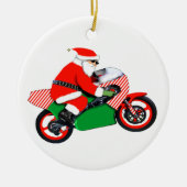 モトクロス レース クリスマス セラミックオーナメント (正面)