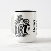 モトクロス – 少しの汚れは決して傷つかない ツートーンマグカップ (正面左)