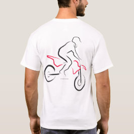 モトクロス 01 ブラックとレッドバック Tシャツ