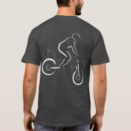 モトクロス 01 ホワイト グレー 背面 Tシャツ