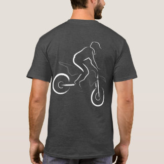 モトクロス 01 ホワイト グレー 背面 Tシャツ