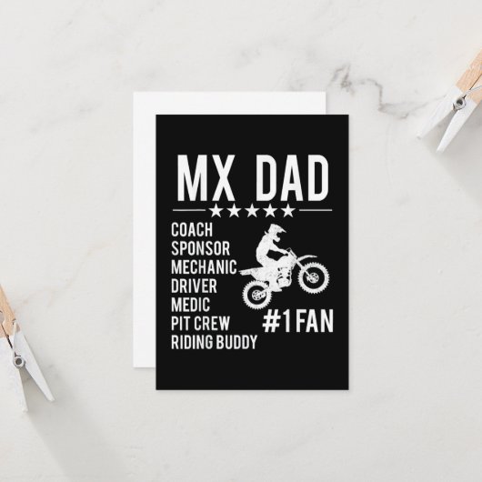 モトクロスMXパパ カード (正面/裏面インサイチュ)