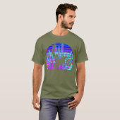 モトクロスVAPORWAVEサンセットダートバイク合成波 Tシャツ (正面フル)