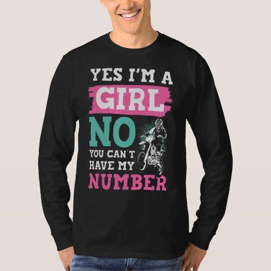 モトクロスYes私は女の子Yes私は乗ることができる Tシャツ (正面)
