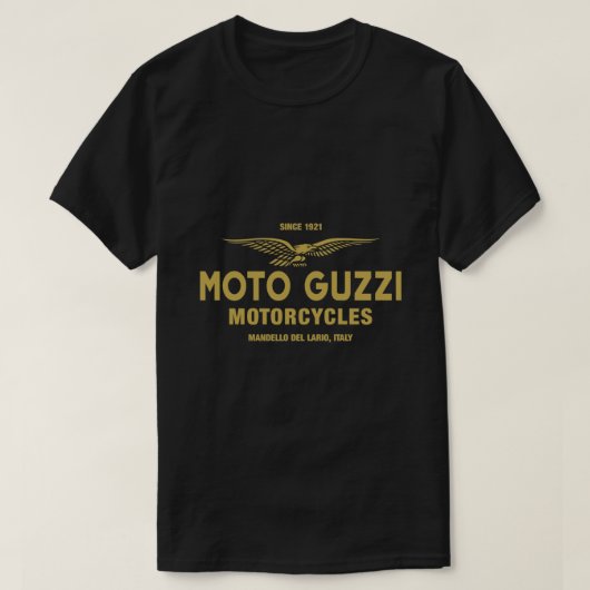 モトグジオートバイヴィンテージレトロクラシック金ゴールドT Tシャツ (デザイン正面)