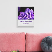 モトグラムパープルバラ キャンバスプリント (インサイチュ (リビング))