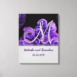 モトグラムパープルバラ キャンバスプリント