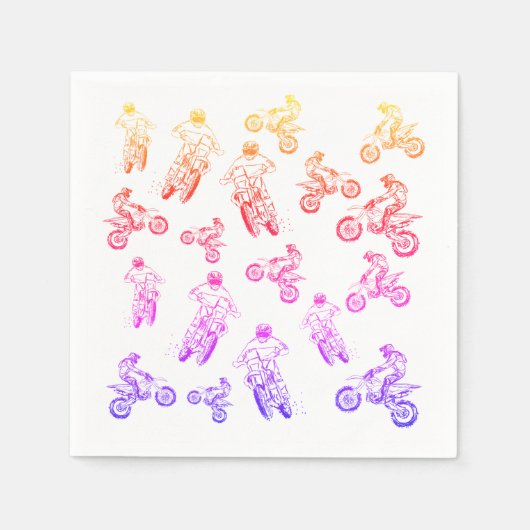 モトスポーツ、ダートクロス スタンダードカクテルナプキン (正面)