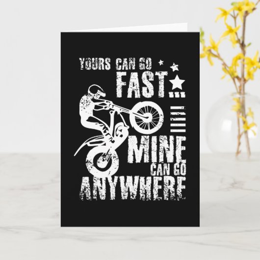 モトトライアルバイク カード (黄色い花)