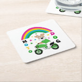 モトドッグ スクエアペーパーコースター (アングル)