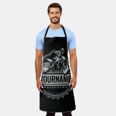 モトパーソナライズされたクロスライダーダートバイクヒルレース エプロン (着用した状態)