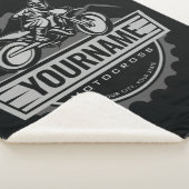 モトパーソナライズされたクロスライダーダートバイクヒルレース シェルパブランケット (3/4)