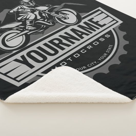 モトパーソナライズされたクロスライダーダートバイクヒルレース シェルパブランケット (3/4)