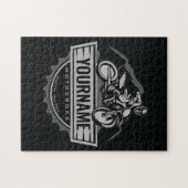 モトパーソナライズされたクロスライダーダートバイクヒルレース ジグソーパズル (横)