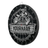 モトパーソナライズされたクロスライダーダートバイクヒルレース ダーツボード (正面右)