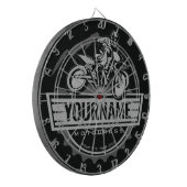 モトパーソナライズされたクロスライダーダートバイクヒルレース ダーツボード (正面左)