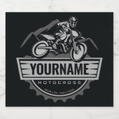 モトパーソナライズされたクロスライダーダートバイクヒルレース ビールラベル (シングルラベル)