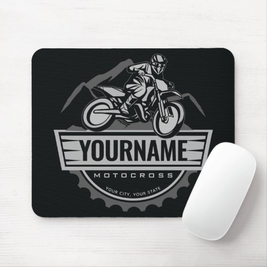 モトパーソナライズされたクロスライダーダートバイクヒルレース マウスパッド (マウス)