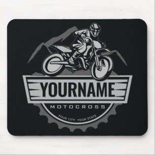 モトパーソナライズされたクロスライダーダートバイクヒルレース マウスパッド
