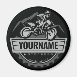 モトパーソナライズされたクロスライダーダートバイクヒルレース マグネット