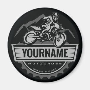 モトパーソナライズされたクロスライダーダートバイクヒルレース マグネット