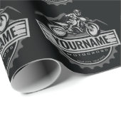 モトパーソナライズされたクロスライダーダートバイクヒルレース ラッピングペーパー (ロールコーナー)