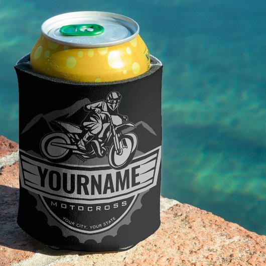 モトパーソナライズされたクロスライダーダートバイクヒルレース 缶クーラー