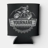 モトパーソナライズされたクロスライダーダートバイクヒルレース 缶クーラー (正面)