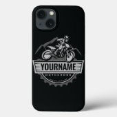 モトパーソナライズされたクロスライダーダートバイクヒルレース Case-Mate iPhoneケース (裏面)