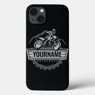 モトパーソナライズされたクロスライダーダートバイクヒルレース iPhone 13ケース
