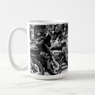 モトファンキーロスタイリッシュビークスオートバイバイクもしくは自転車に乗る人ライダー コーヒーマグカップ