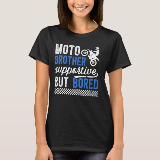 モトブラザー支援が退屈モトクロスブラザーズ Tシャツ (正面)