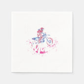 モトママママモトクロスバイクバイクもしくは自転車に乗る人ギフト スタンダードカクテルナプキン (正面)
