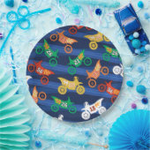 モトラマダートバイク ペーパープレート (パーティー)