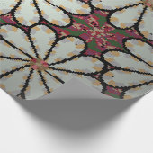 モトリーイラストレーション。小さなカラフルの花。スプリン ラッピングペーパー (角)