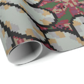 モトリーイラストレーション。小さなカラフルの花。スプリン ラッピングペーパー (ロールコーナー)